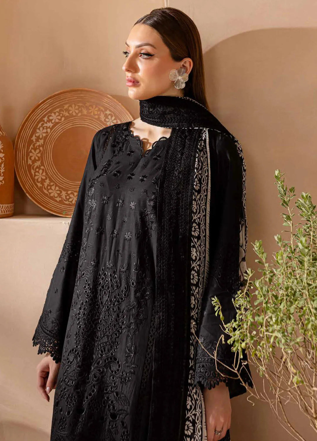 Koyal by Nureh Chikankari Lawn Suit Unstitched 3 Piece NU24K NE-96 - Summer Collection