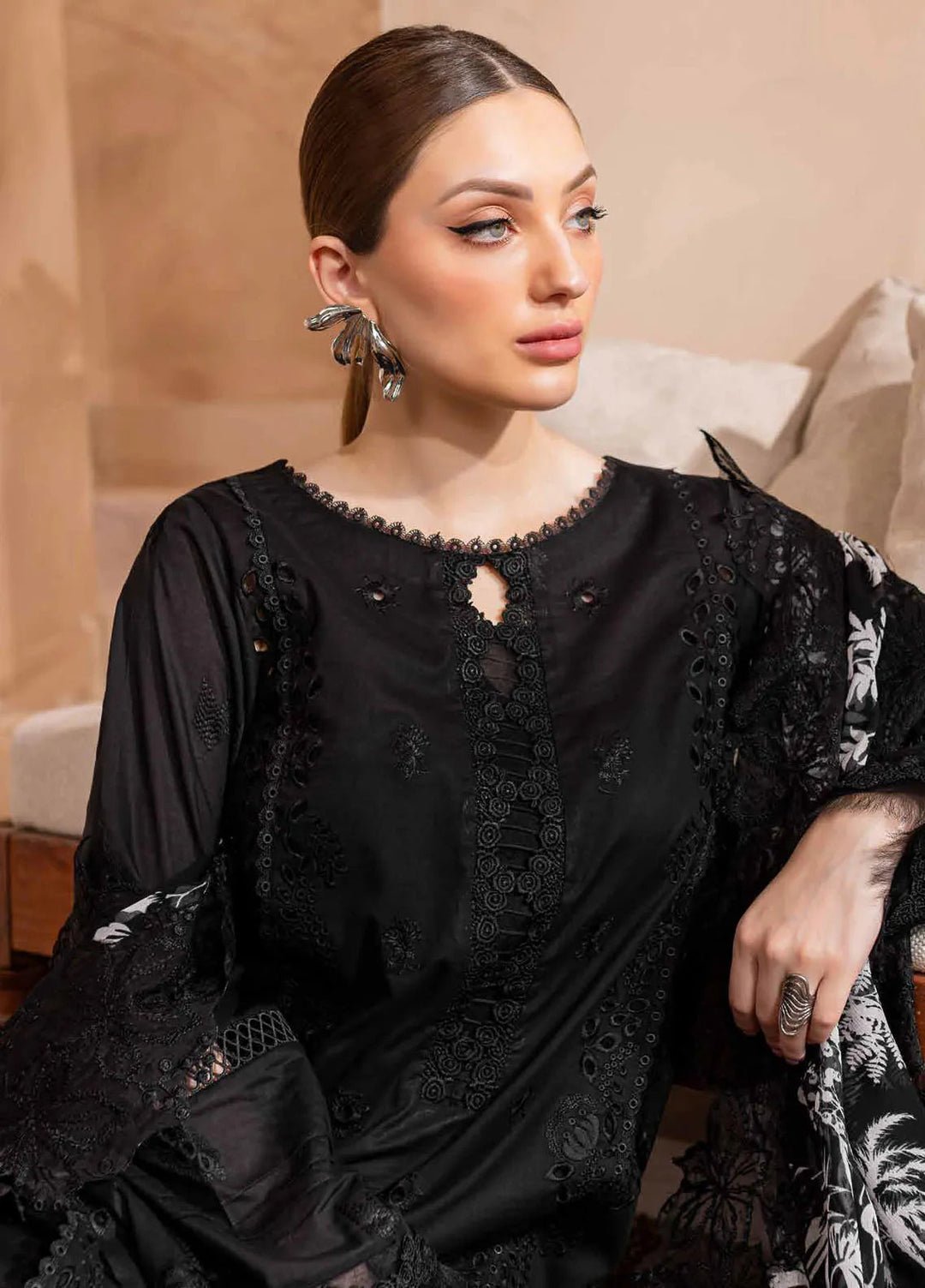 Koyal by Nureh Chikankari Lawn Suit Unstitched 3 Piece NU24K NE-97 - Summer Collection