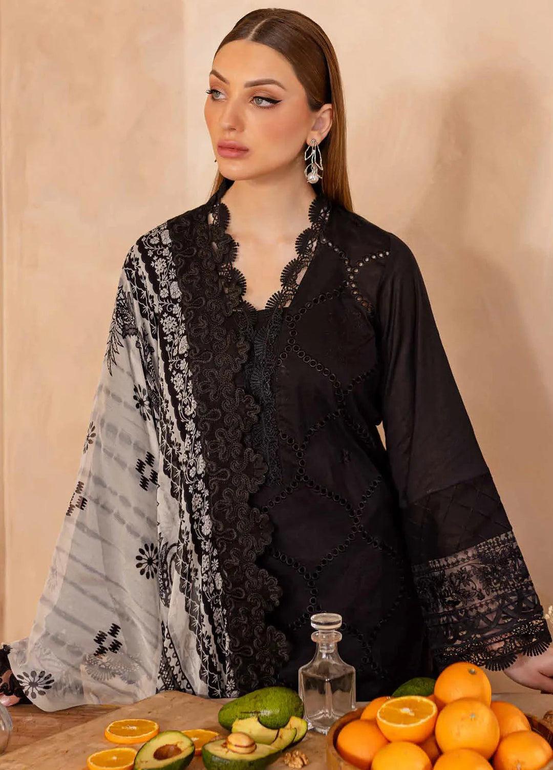 Koyal by Nureh Chikankari Lawn Suit Unstitched 3 Piece NU24K NE-98 - Summer Collection