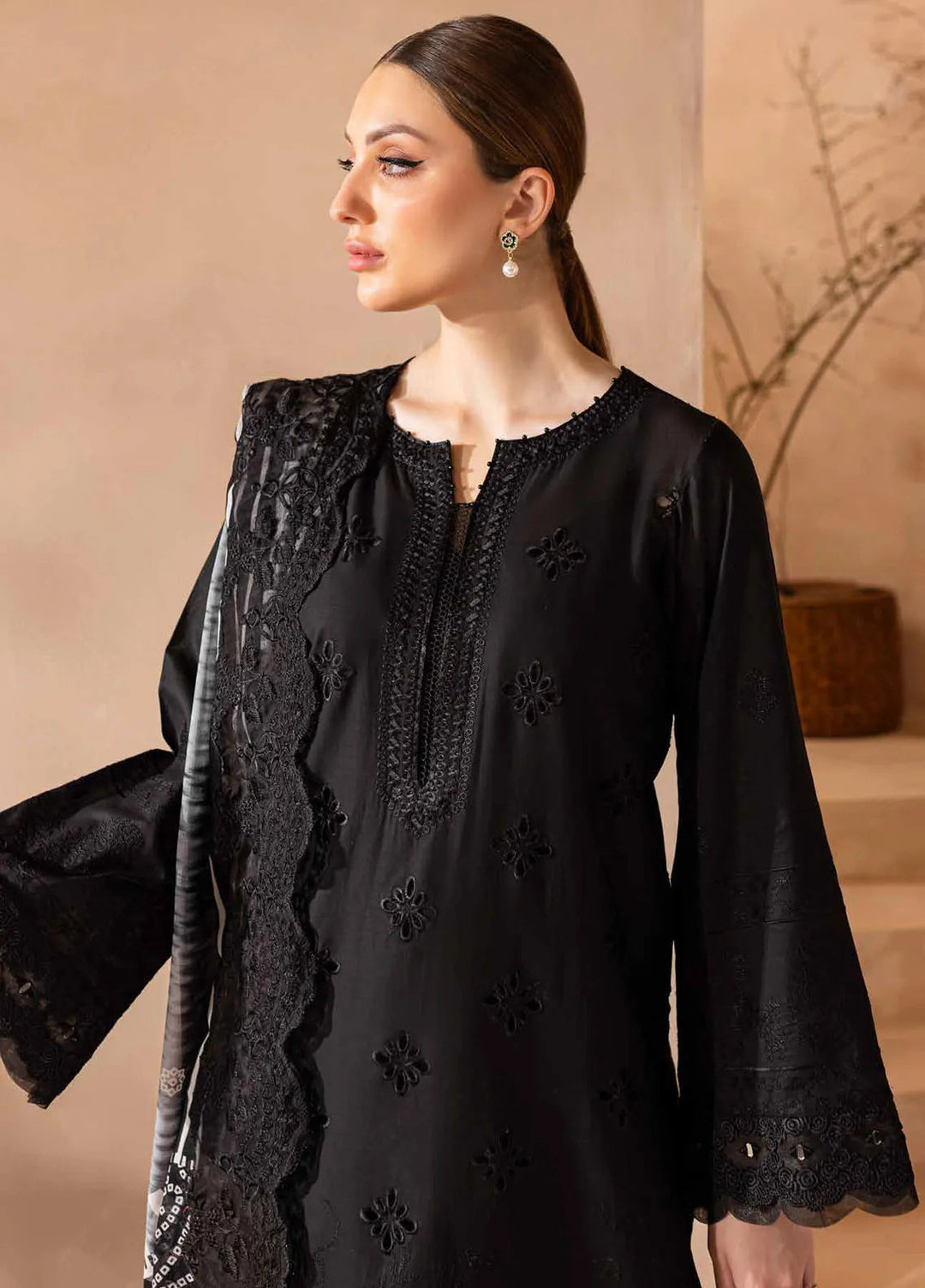 Koyal by Nureh Chikankari Lawn Suit Unstitched 3 Piece NU24K NE-99 - Summer Collection