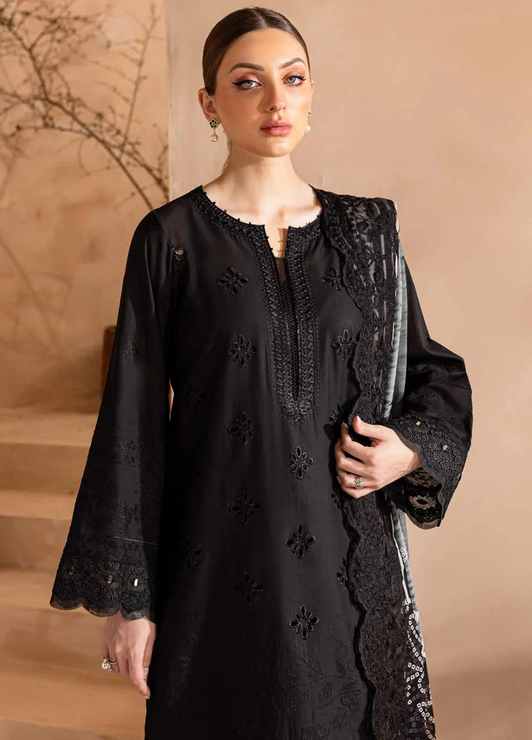 Koyal by Nureh Chikankari Lawn Suit Unstitched 3 Piece NU24K NE-99 - Summer Collection