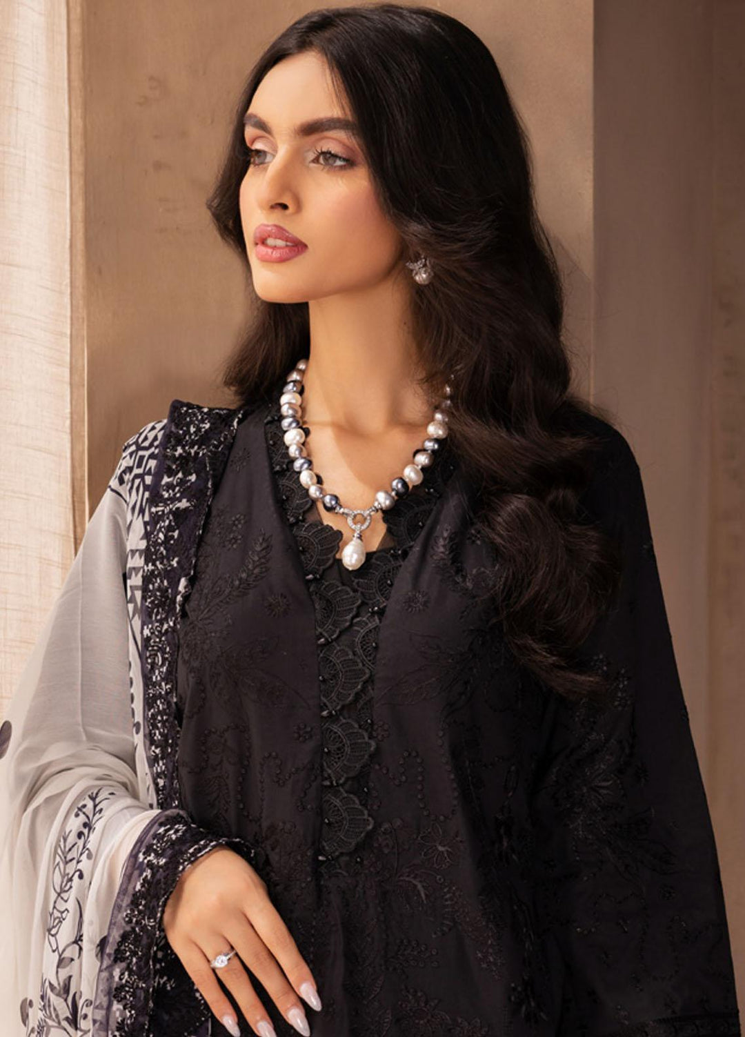 Koyal By Nureh Embroidered Lawn Suits Unstitched 3 Piece NU23KM B 02 - Summer Collection