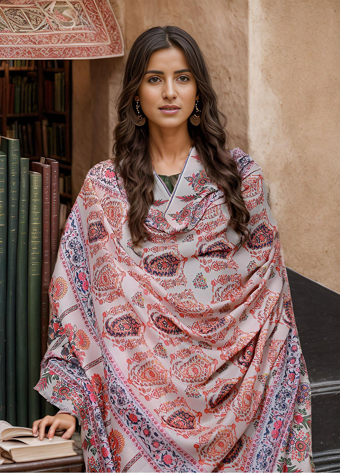 Sanaulla Exclusive Range  Pashmina  KPS 781 D-20 Multi 6 - Women Shawls