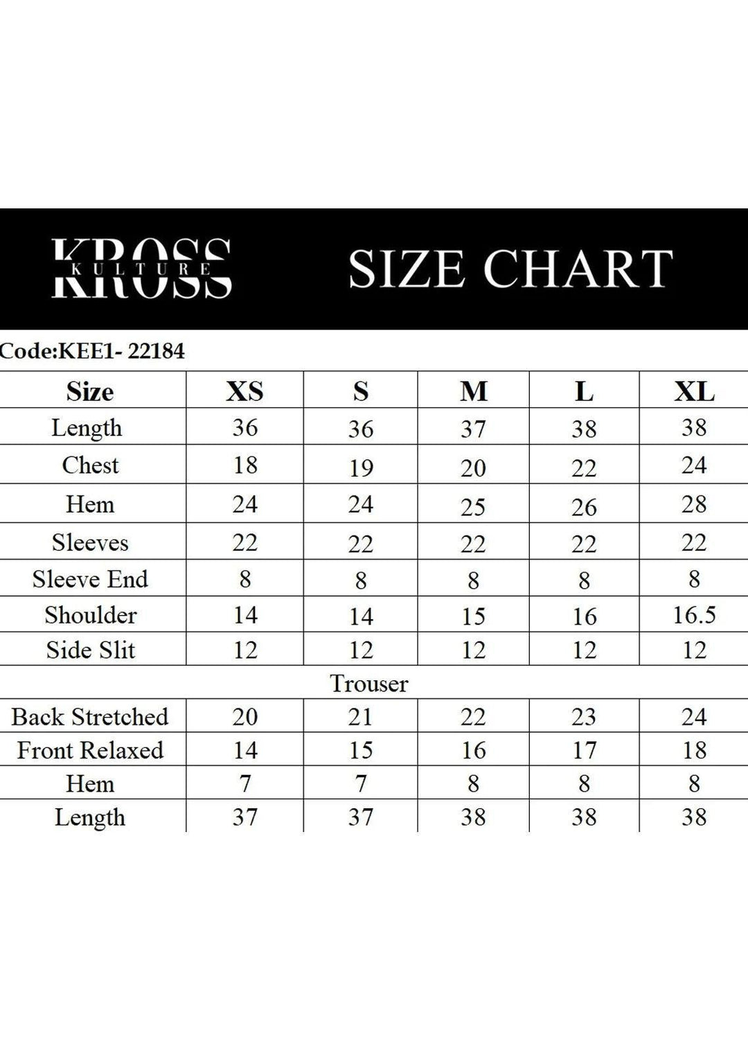 Kross Kulture Pret  Cotton 3 Piece KLX-22184