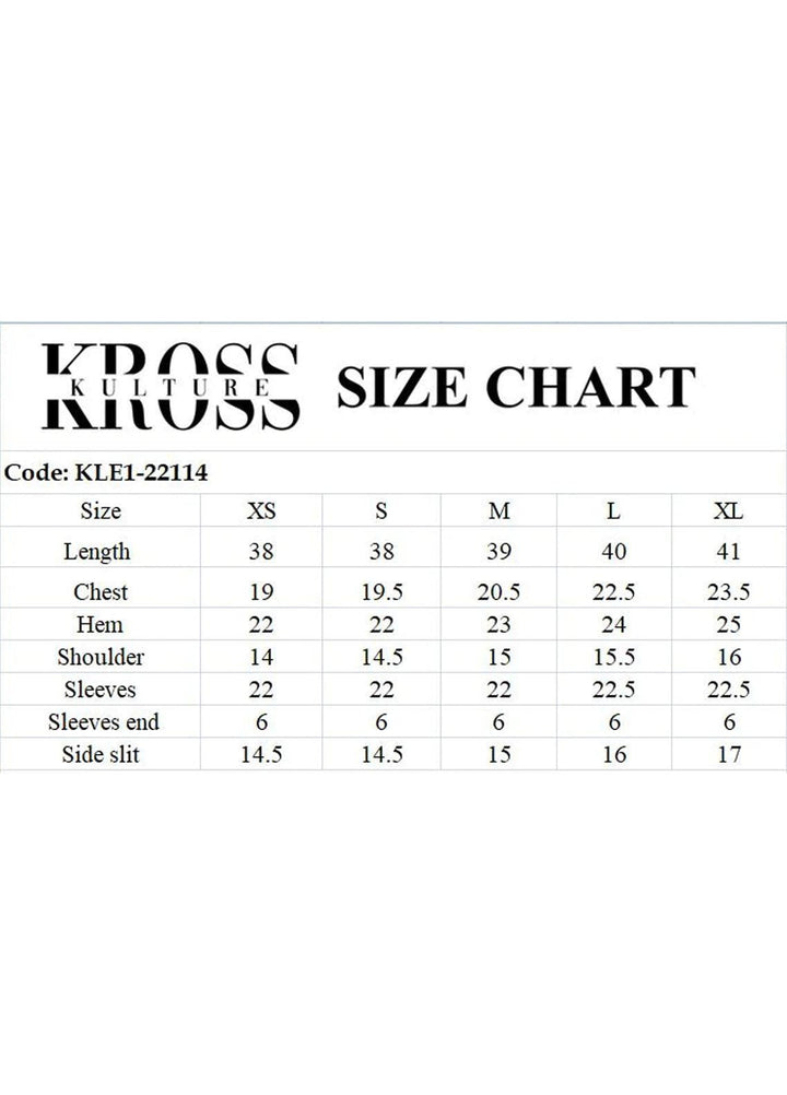 Kross Kulture Pret  Organza Shirt KLX-22114