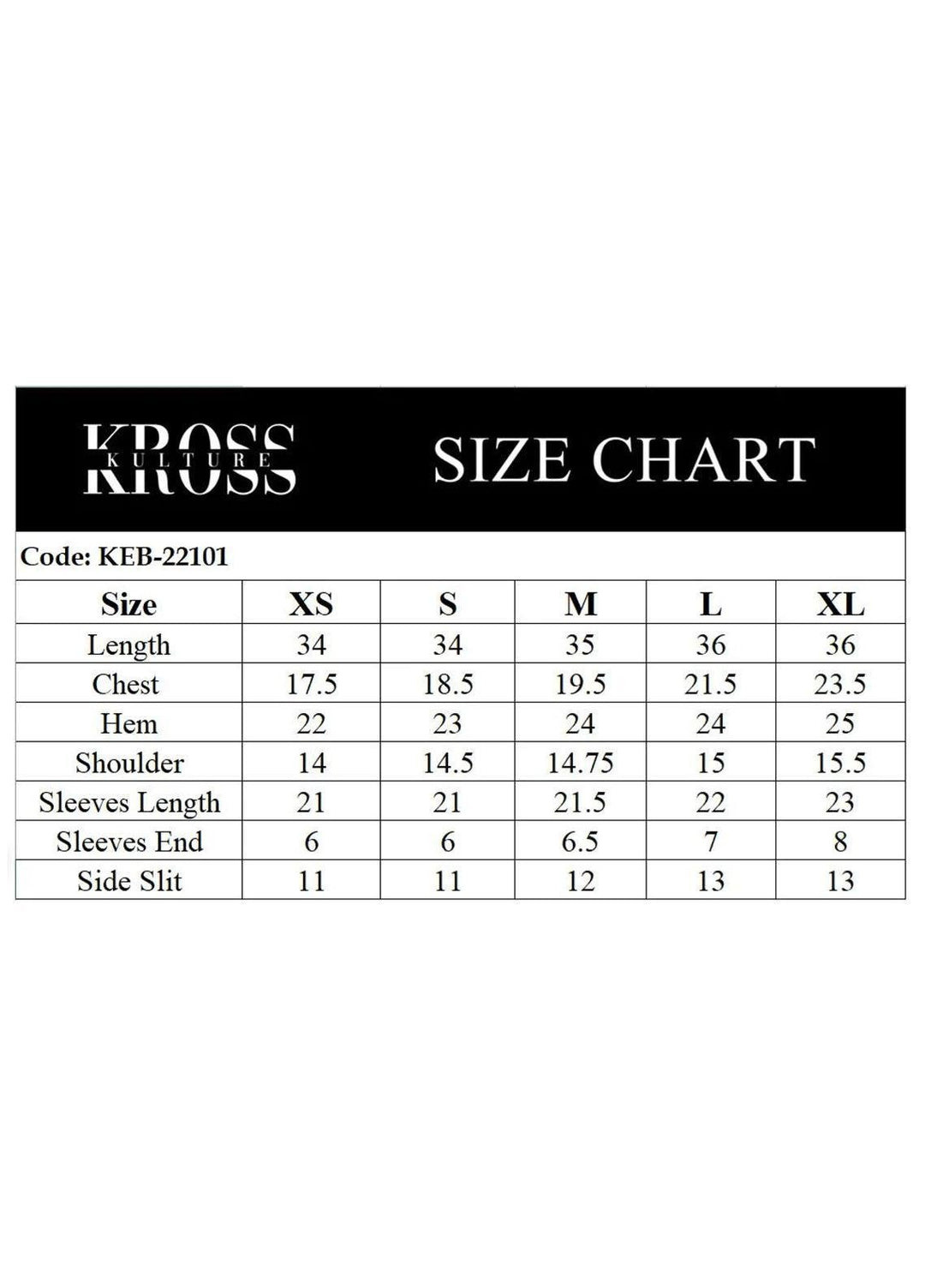 Kross Kulture Pret  Lawn Shirt KEB-22101 Black