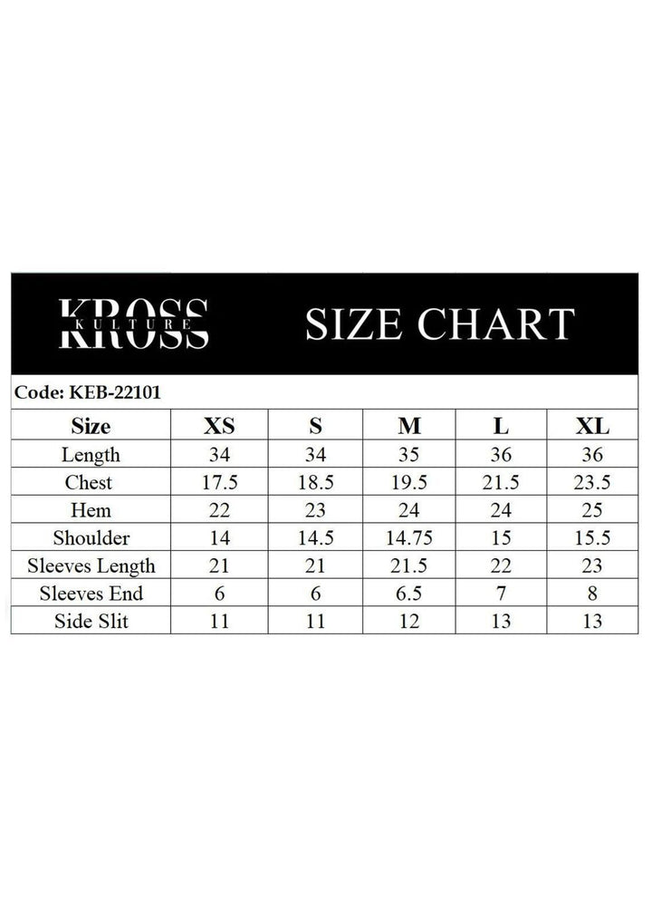 Kross Kulture Pret  Lawn Shirt KEB-22101 Black