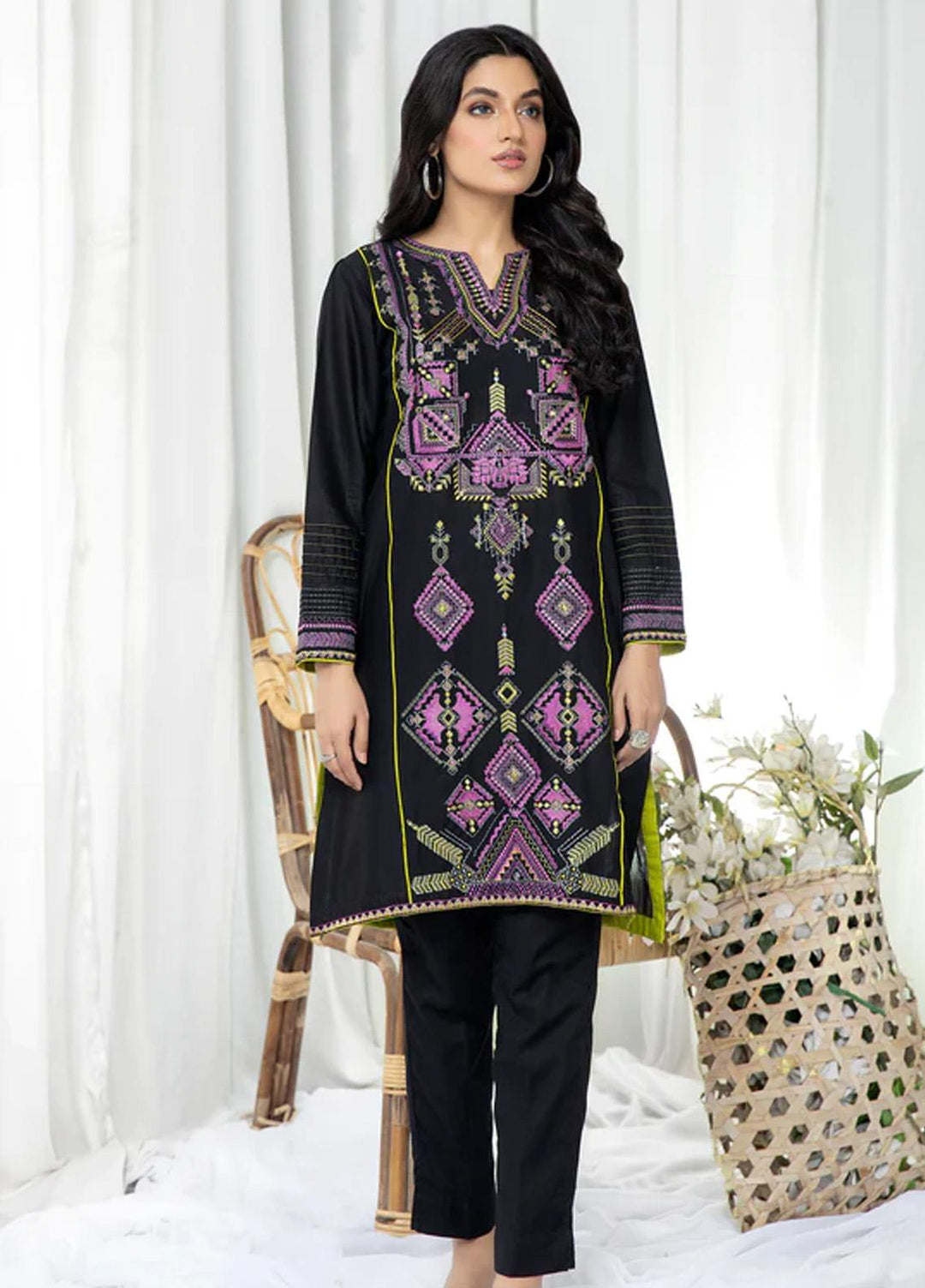 Kross Kulture Pret  Lawn Shirt KEB-22103 Black