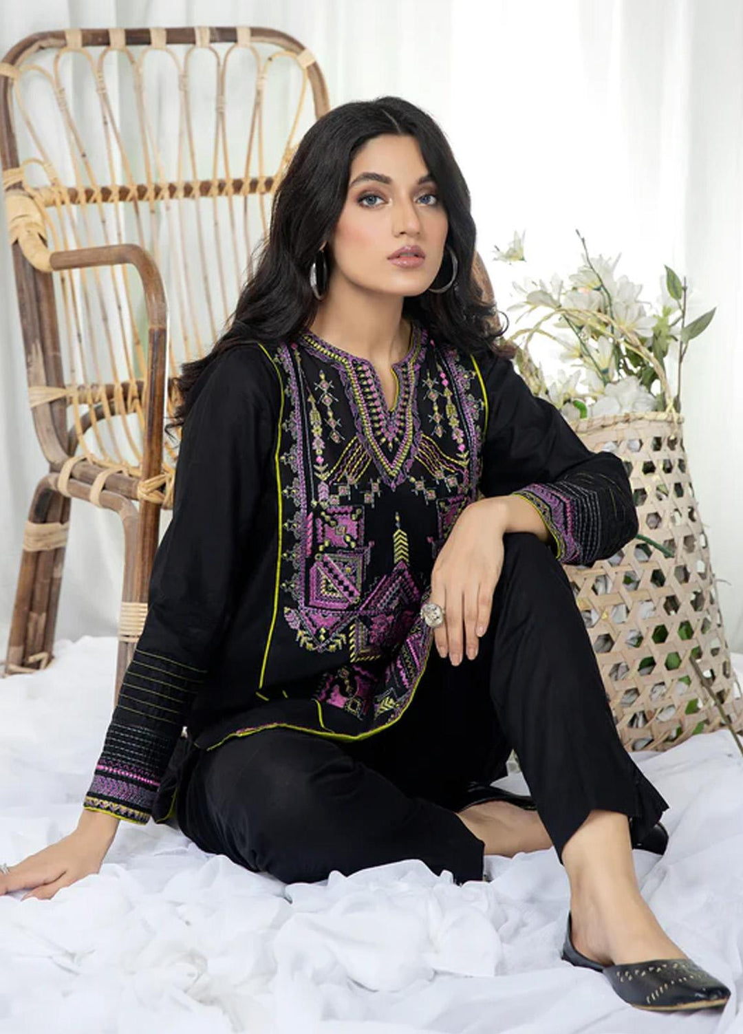 Kross Kulture Pret  Lawn Shirt KEB-22103 Black