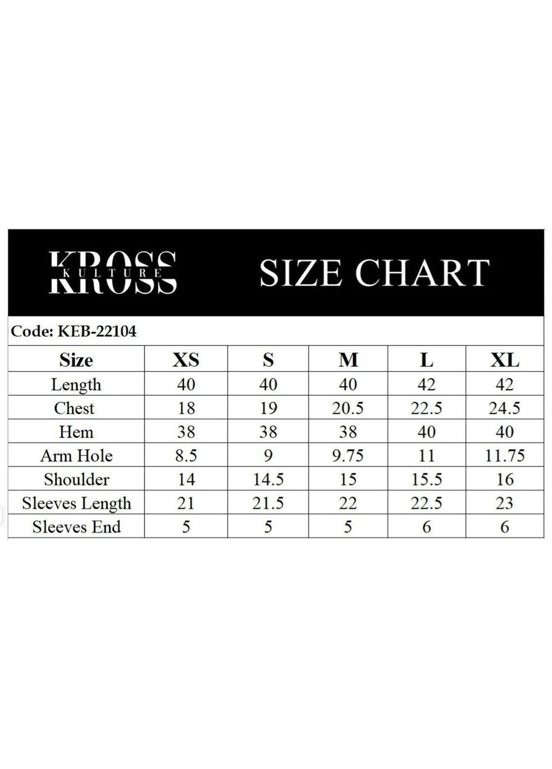 Kross Kulture Pret  Lawn Shirt KEB-22104 Black