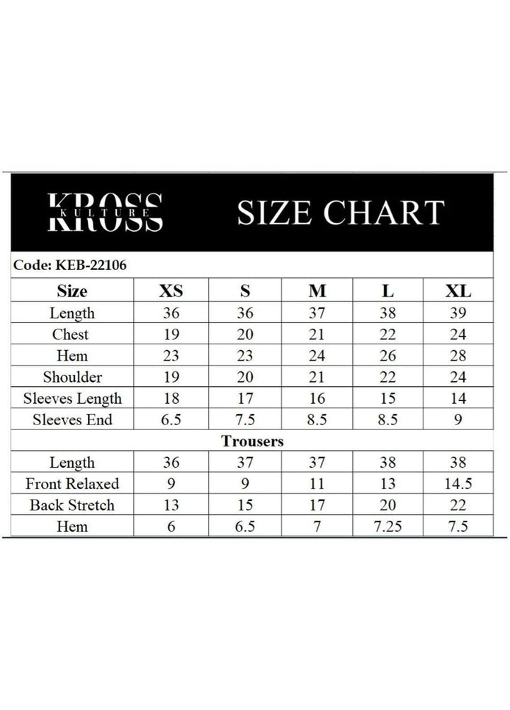 Kross Kulture Pret  Cambric 2 Piece Suit KEB-22106 Black