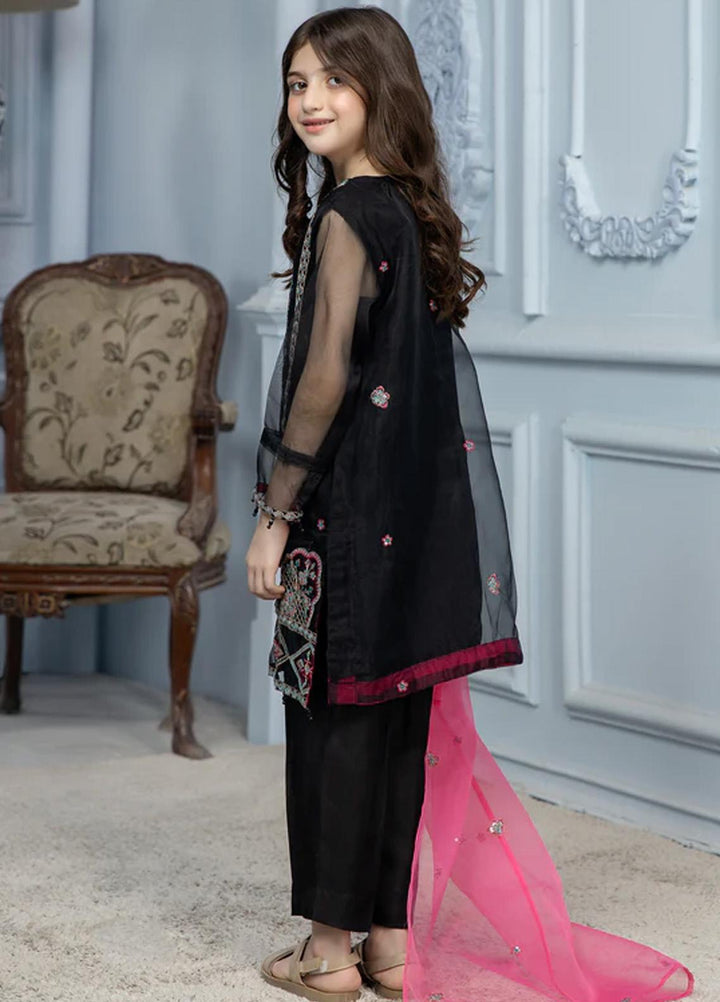 Kross Kulture Pret  Organza 2 Piece Suit KLE2-22271-Kids Black