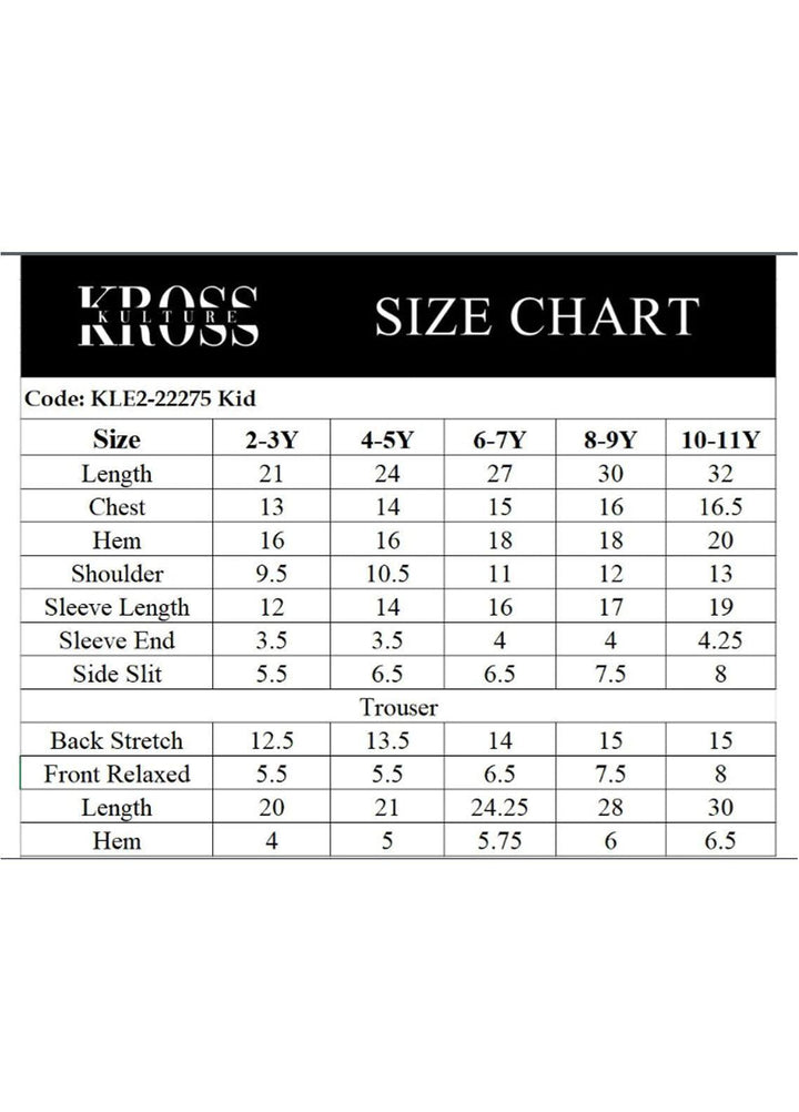 Kross Kulture Pret  Cotton Net Kurti KLE2-22275-Kids Maroon