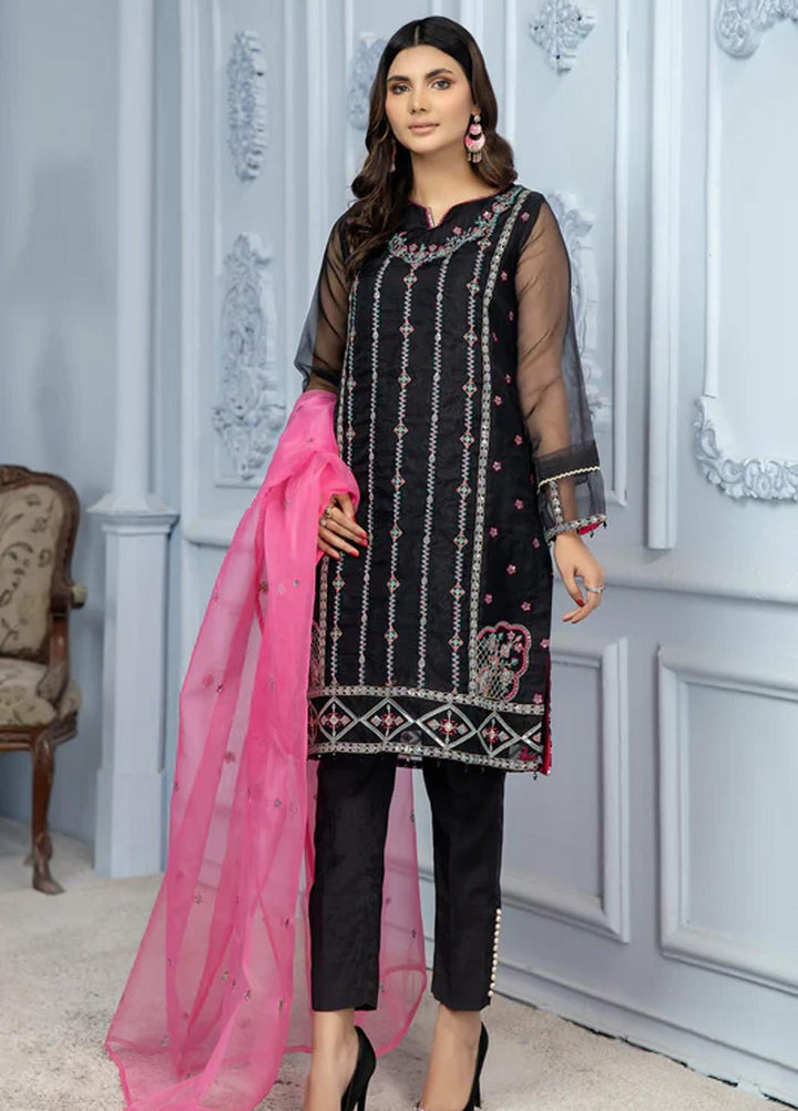 Kross Kulture Pret  Cotton Net 2 Piece Suit KLE2-22271-MOM Black