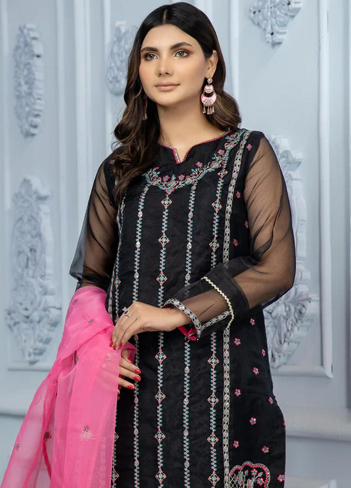 Kross Kulture Pret  Cotton Net 2 Piece Suit KLE2-22271-MOM Black