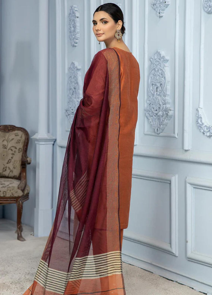 Kross Kulture Pret  Cotton Net 2 Piece Suit KLE2-RV-22280 MOM Rust