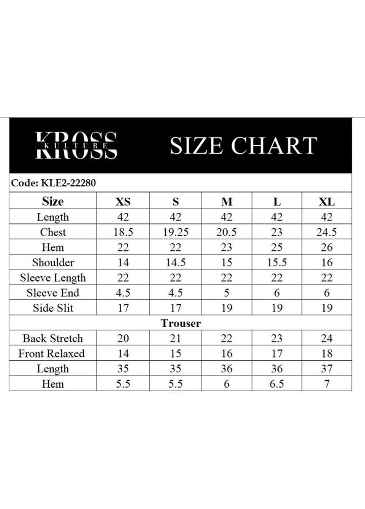 Kross Kulture Pret  Cotton Net 2 Piece Suit KLE2-RV-22280 MOM Rust