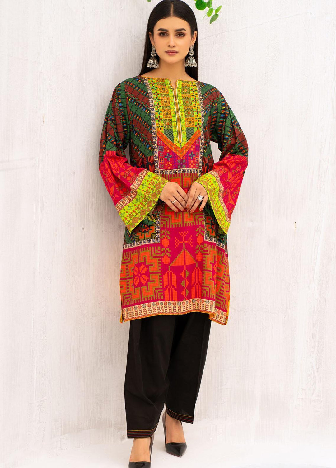Kross Kulture Printed Linen  Unstitched Shirt KK21FR W1L-04 - Winter Collection