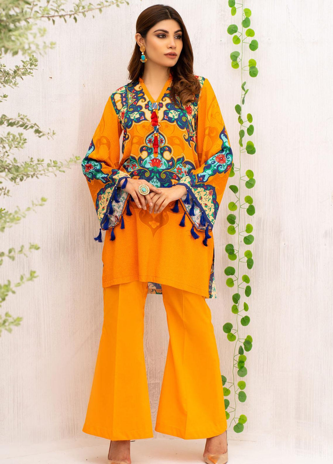Kross Kulture Printed Linen  Unstitched Shirt KK21FR W1L-08 - Winter Collection