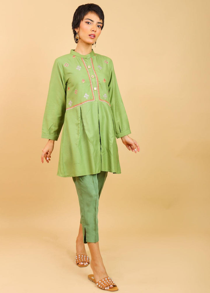 Kross Kulture Casual Pret   Shirt KGL-011 Green