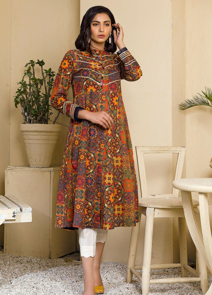 Kross Kulture Printed Lawn Stitched Kurties KPR-21192 Multi
