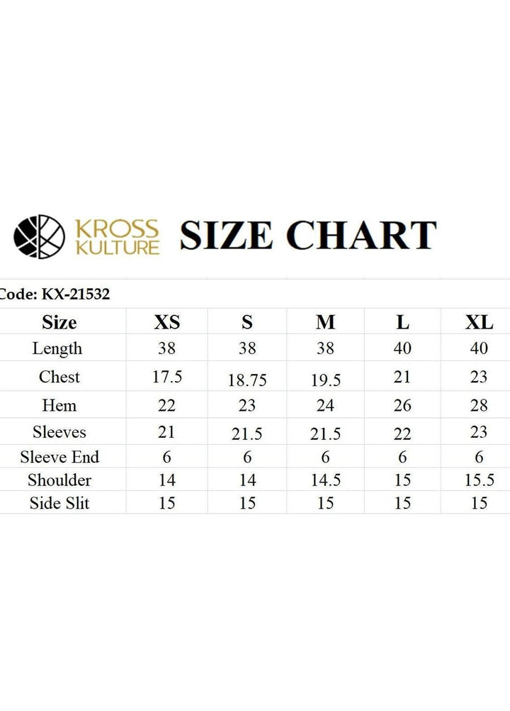 Kross Kulture Luxury Pret  Organza Shirt KX-21532