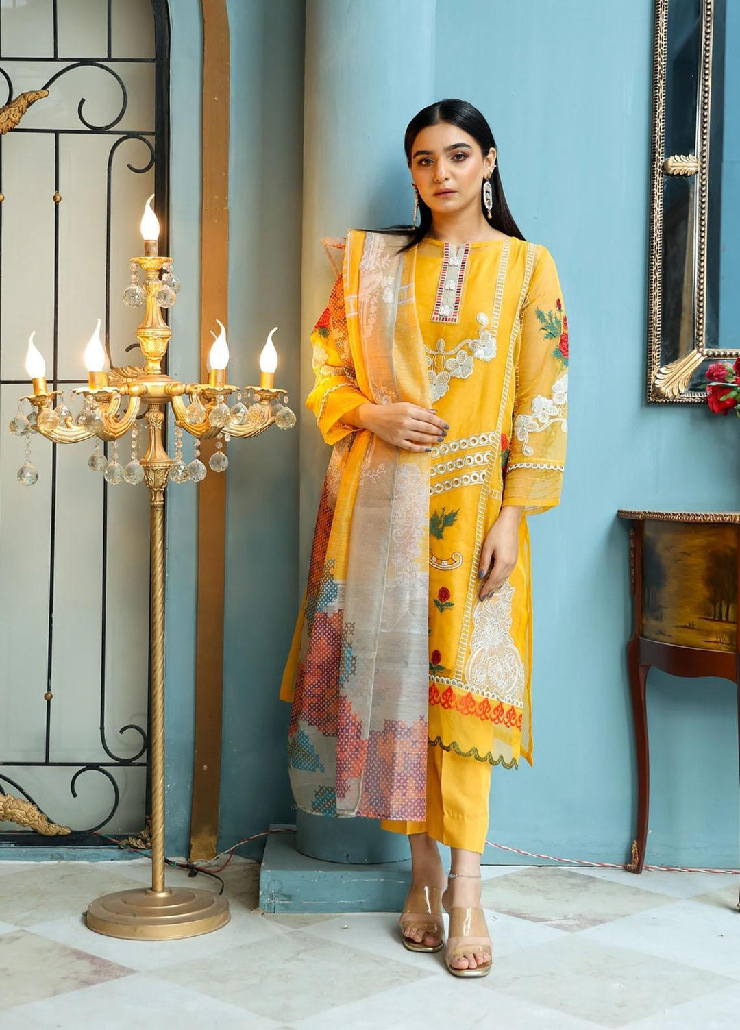 Kross Kulture Luxury Pret  Organza 2 Piece Suit KLX-21536