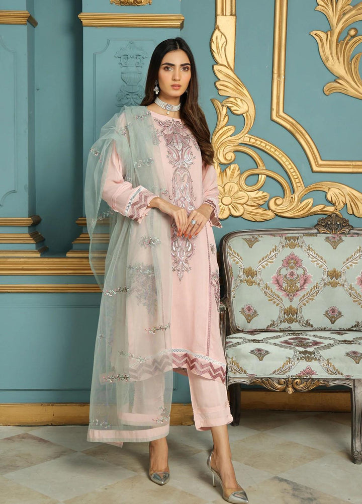 Kross Kulture Luxury Pret  Organza 3 Piece Suit KLX-21542