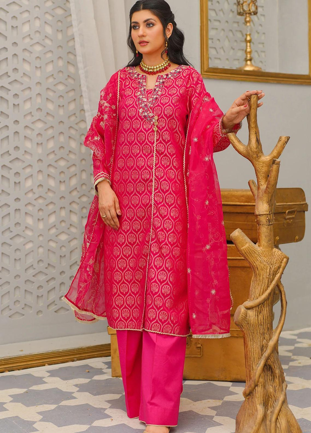 Kross Kulture Pret  Jacquard 3 Piece KLX-22133 (Mom)