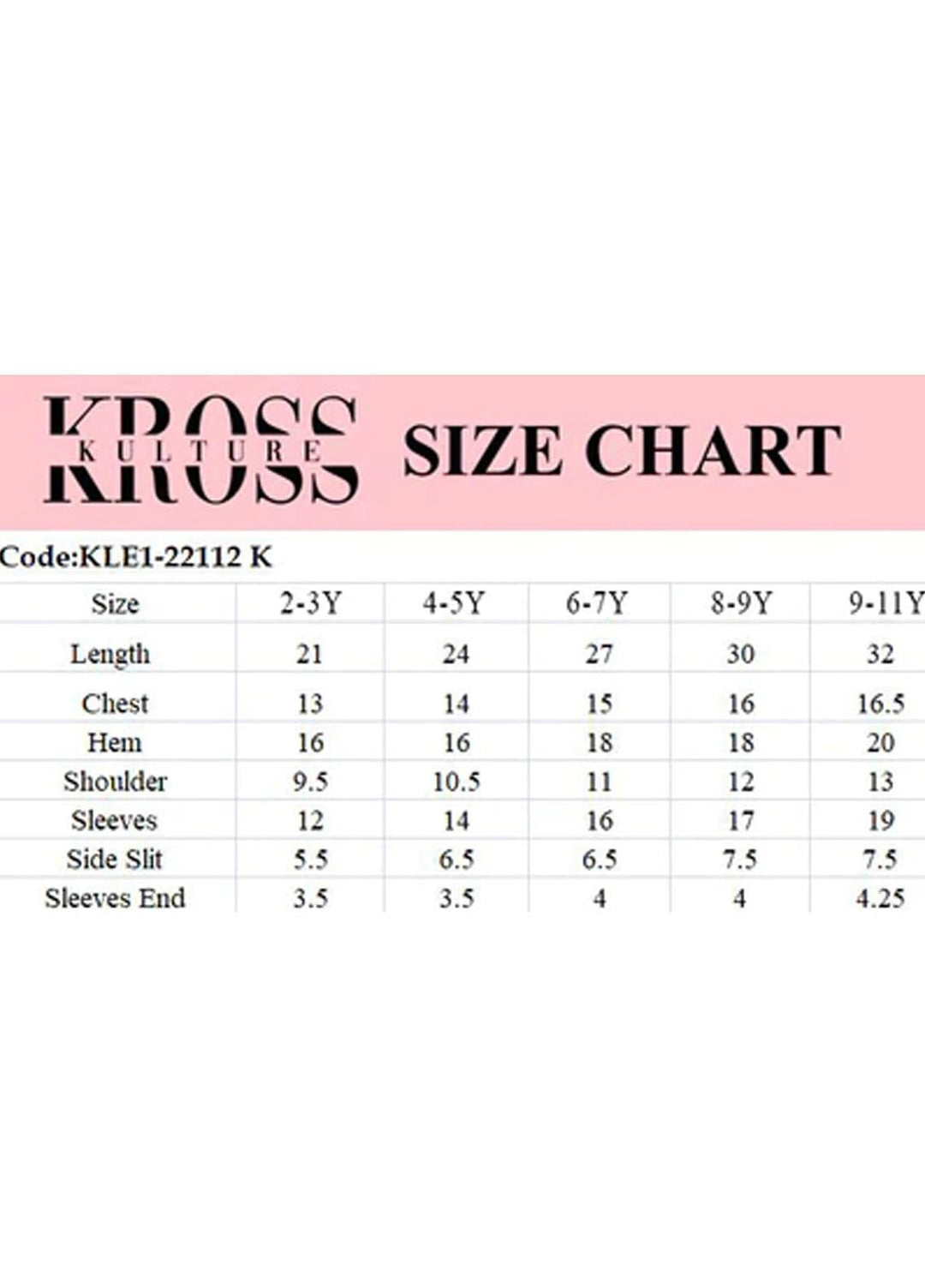 Kross Kulture Viscose  Shirt for Girls -  KLX-22112 (Kid)