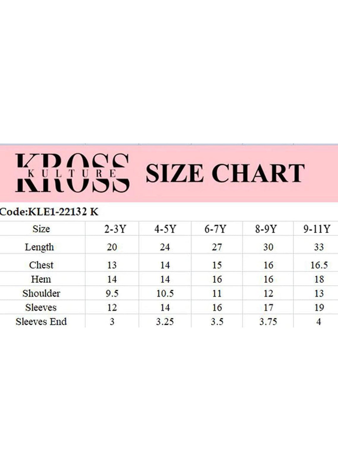 Kross Kulture Jacquard  Girls 3 Piece -  KLX-22132 (Kid)