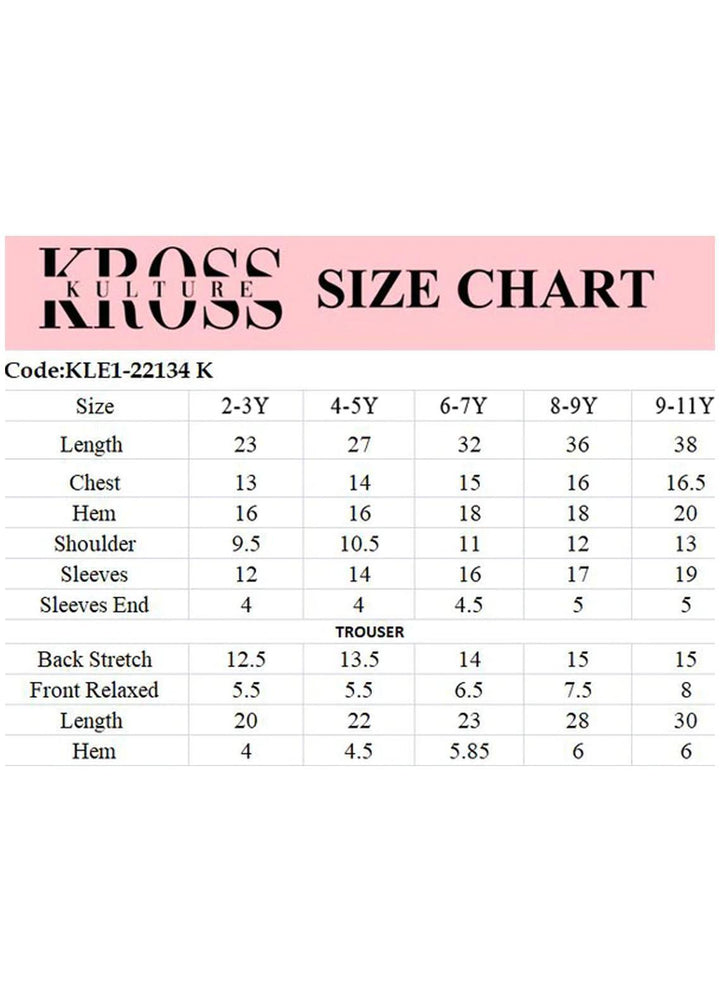 Kross Kulture Jacquard  Girls 3 Piece -  KLX-22134 (Kid)