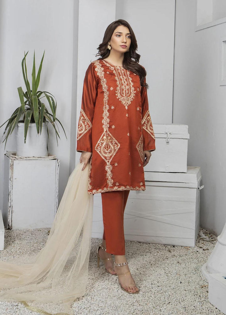 Kross Kulture Luxury Pret  Cotton Net 3 Piece KLX-21472