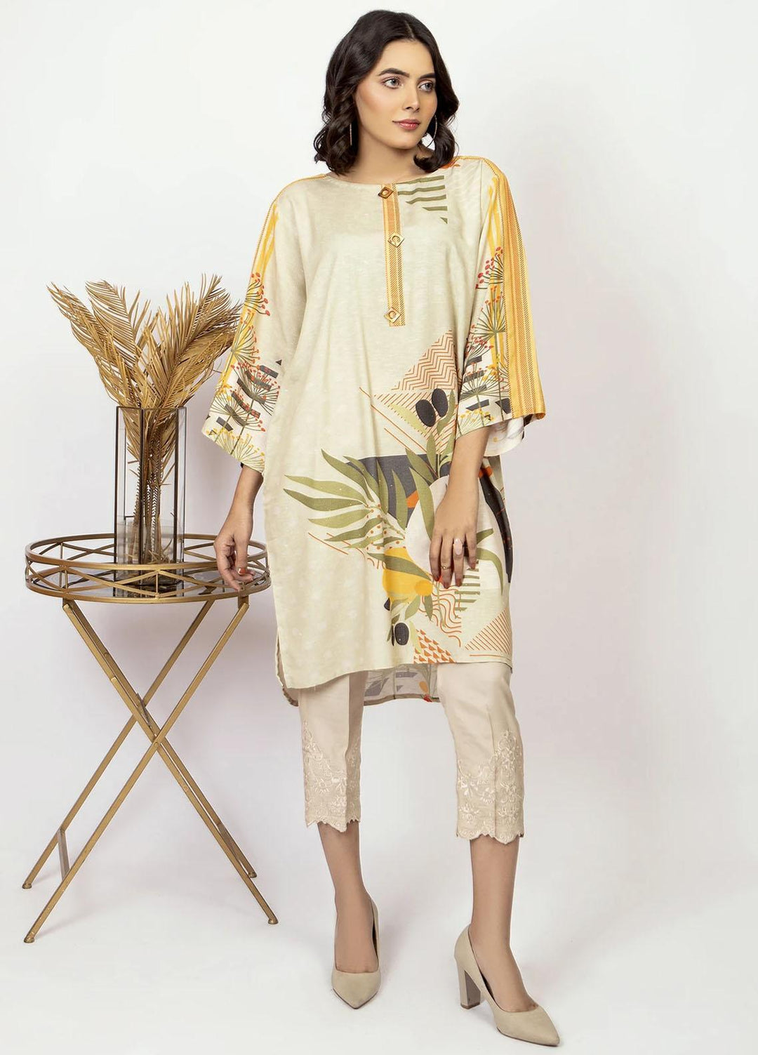 Kross Kulture Casual Pret  Khaddar Shirt KPR-21424 Fawn