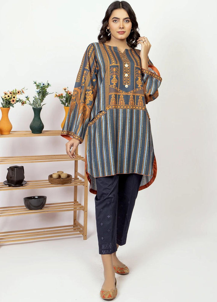 Kross Kulture Casual Pret  Khaddar Shirt KPR-21427 Blue