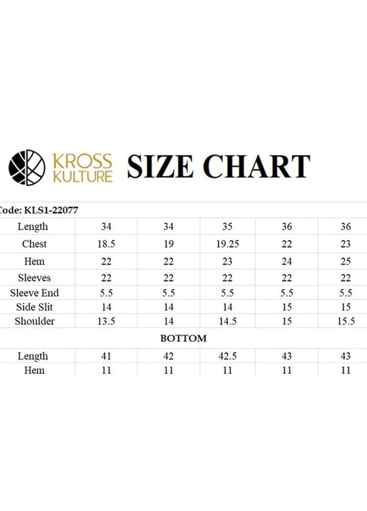 Kross Kulture Pret  Chiffon 2 Piece KLX-22077