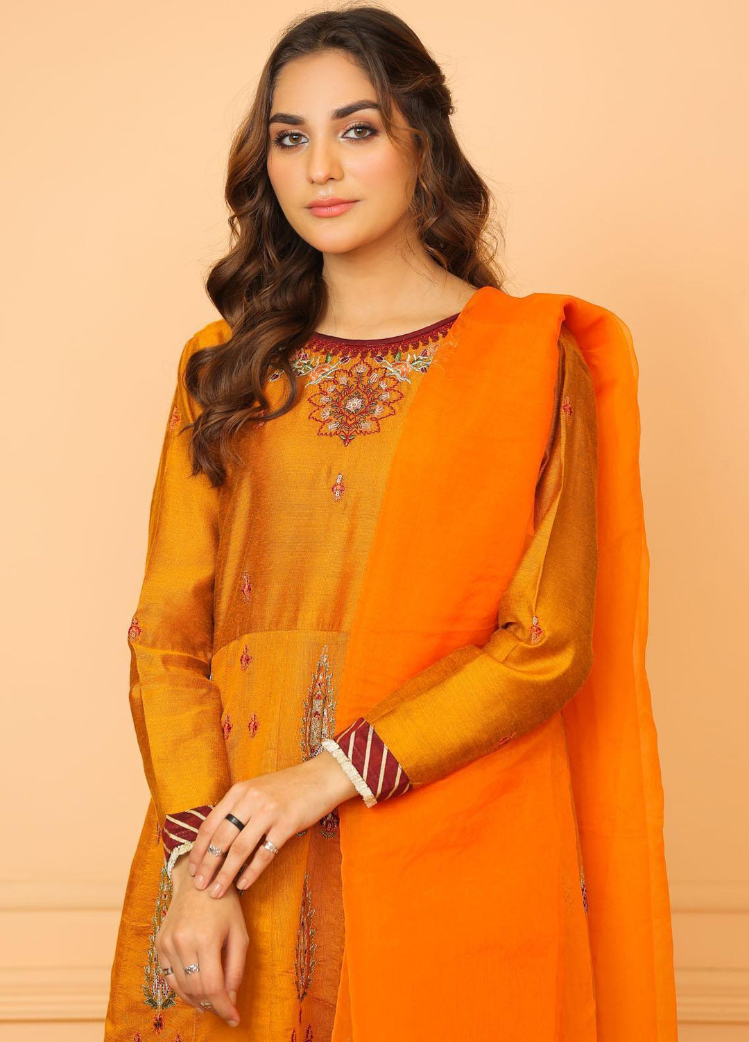 Kross Kulture Pret  Cotton Net 3 Piece Suit KLX-21547