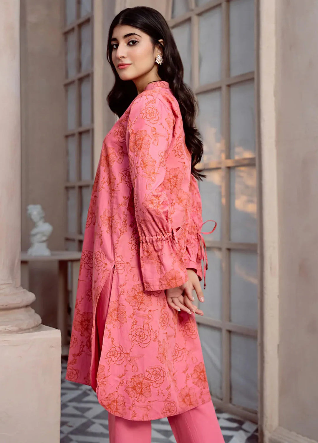 Kross Kulture Pret Casual Cambric 2 Piece Suit Coral KGL-00559