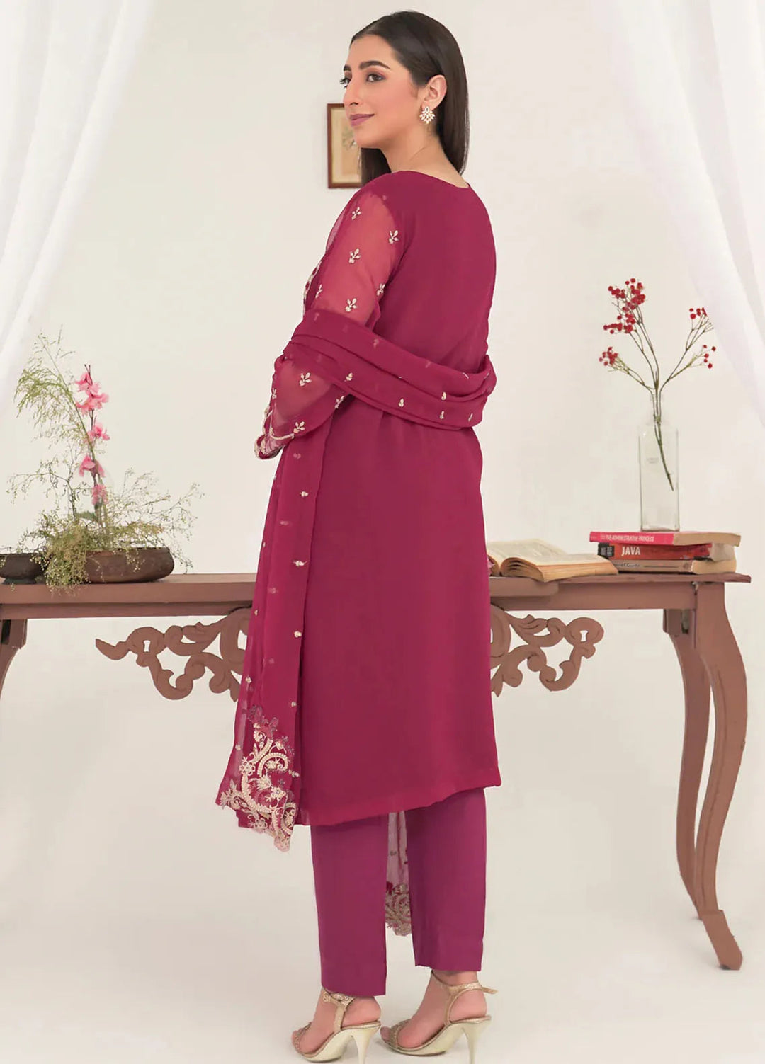 Kross Kulture Pret Casual Chiffon 3 Piece Suit Kai KLX-00507