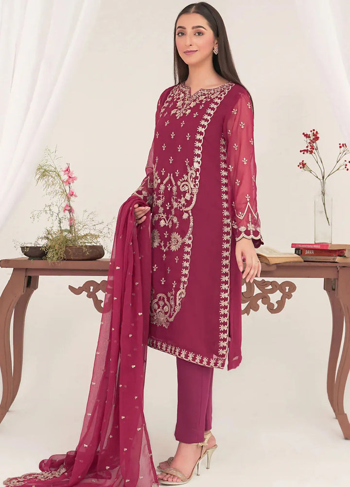 Kross Kulture Pret Casual Chiffon 3 Piece Suit Kai KLX-00507