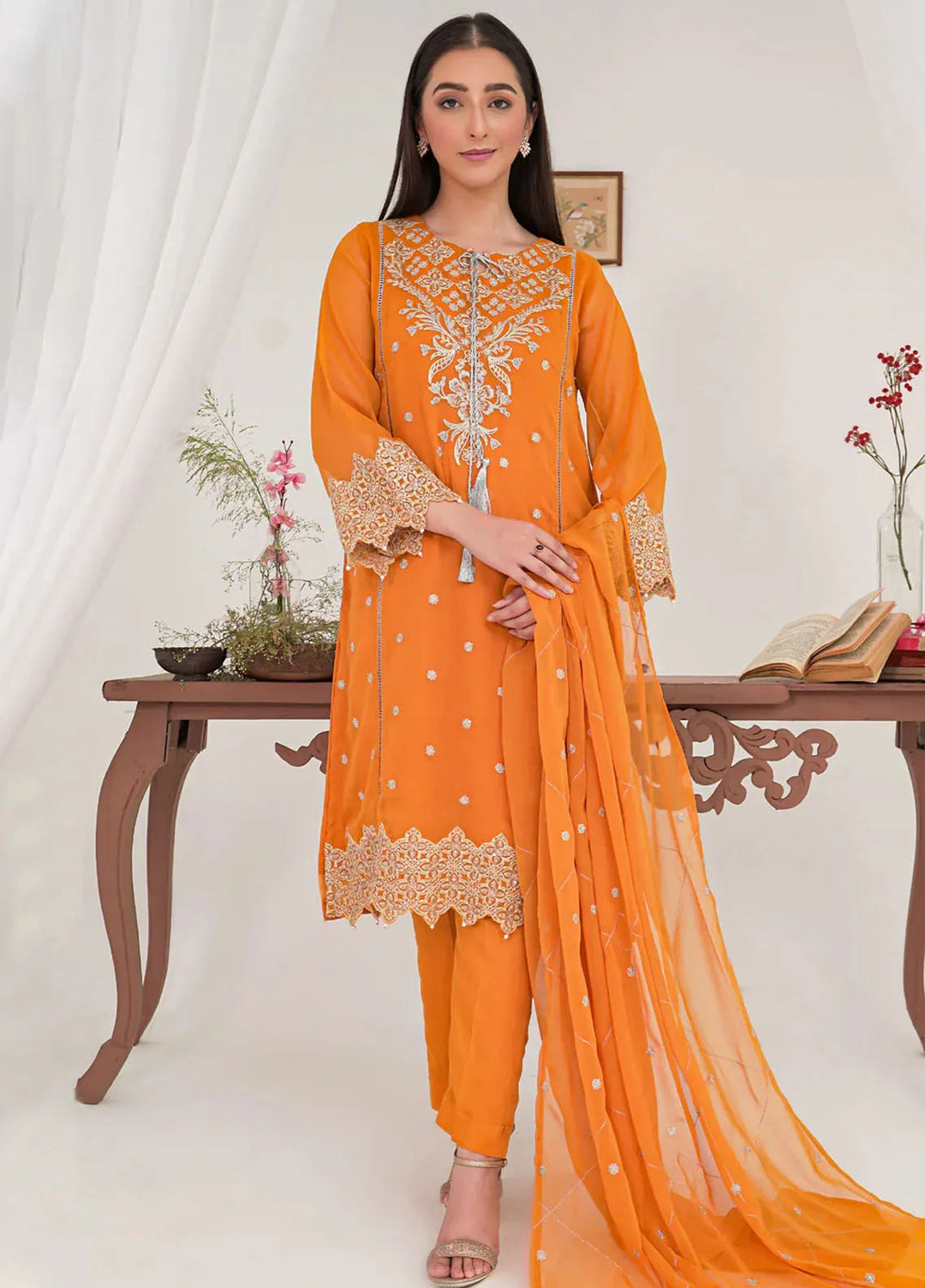 Kross Kulture Pret Casual Chiffon 3 Piece Suit Lyel KLX-00506