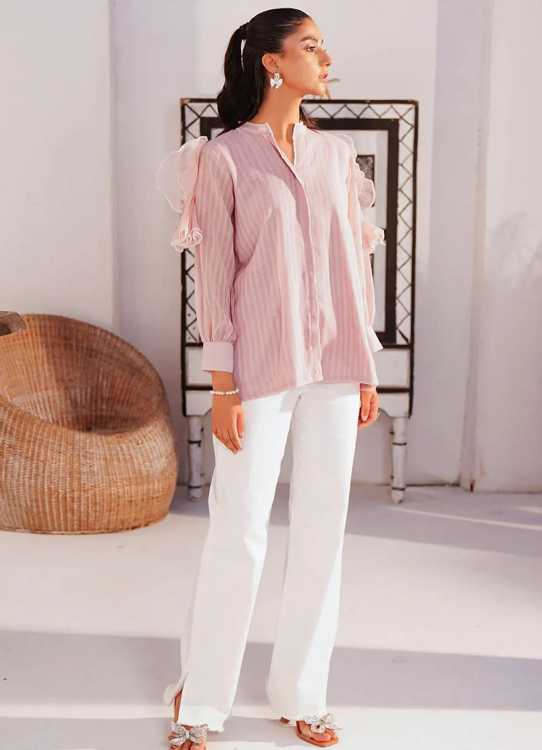 Kross Kulture Pret Casual Chiffon Kurti BreezyBloosom KGL-00985