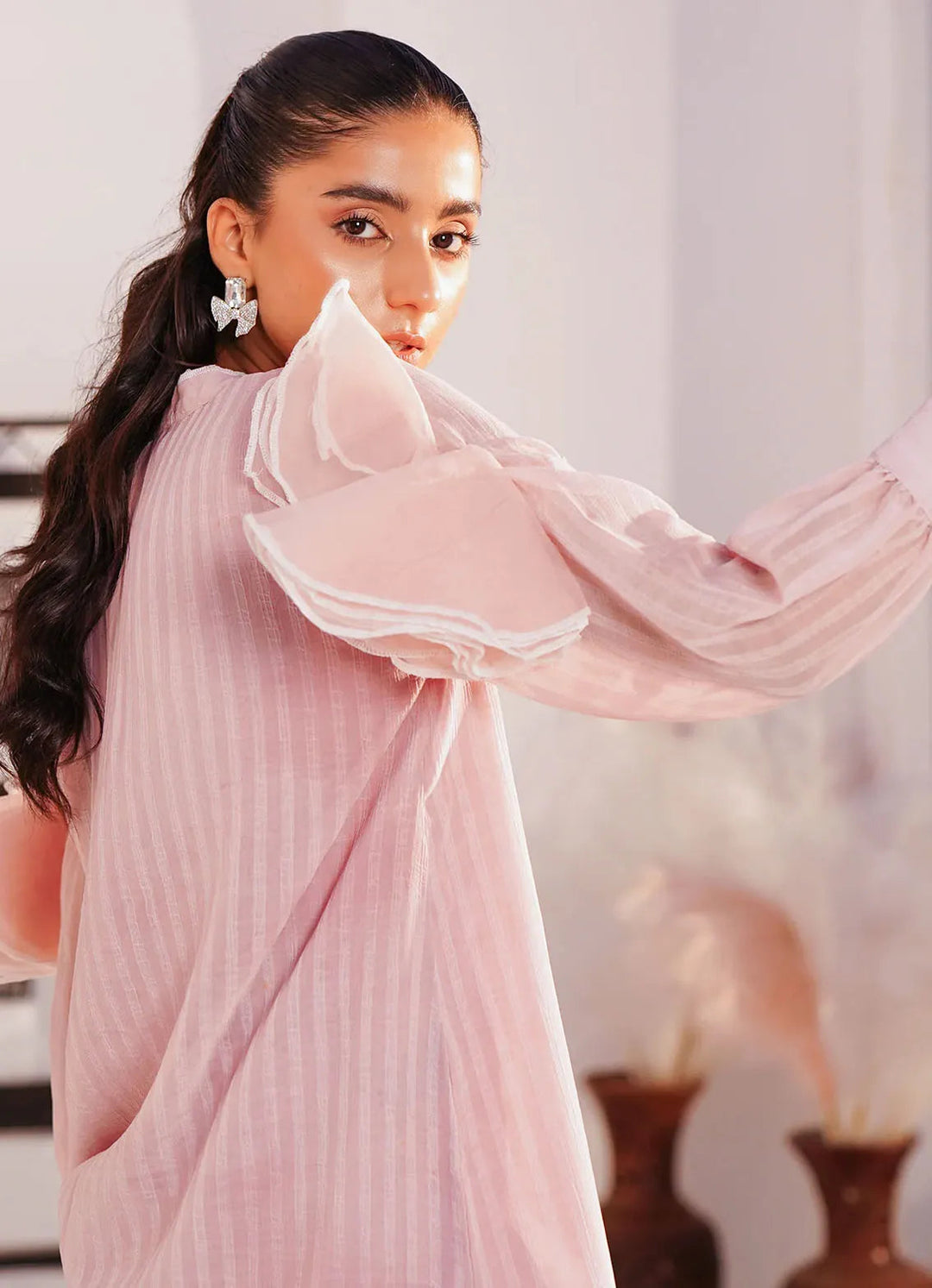 Kross Kulture Pret Casual Chiffon Kurti BreezyBloosom KGL-00985