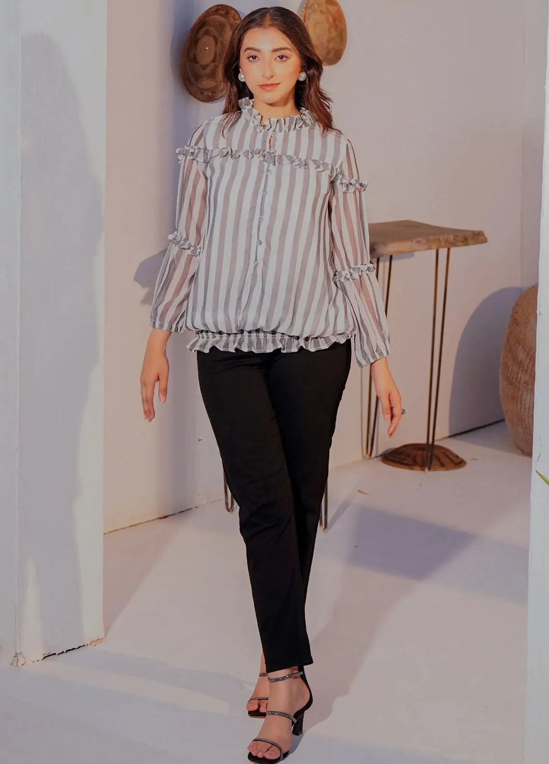 Kross Kulture Pret Casual Chiffon Kurti Grace KGL-01019