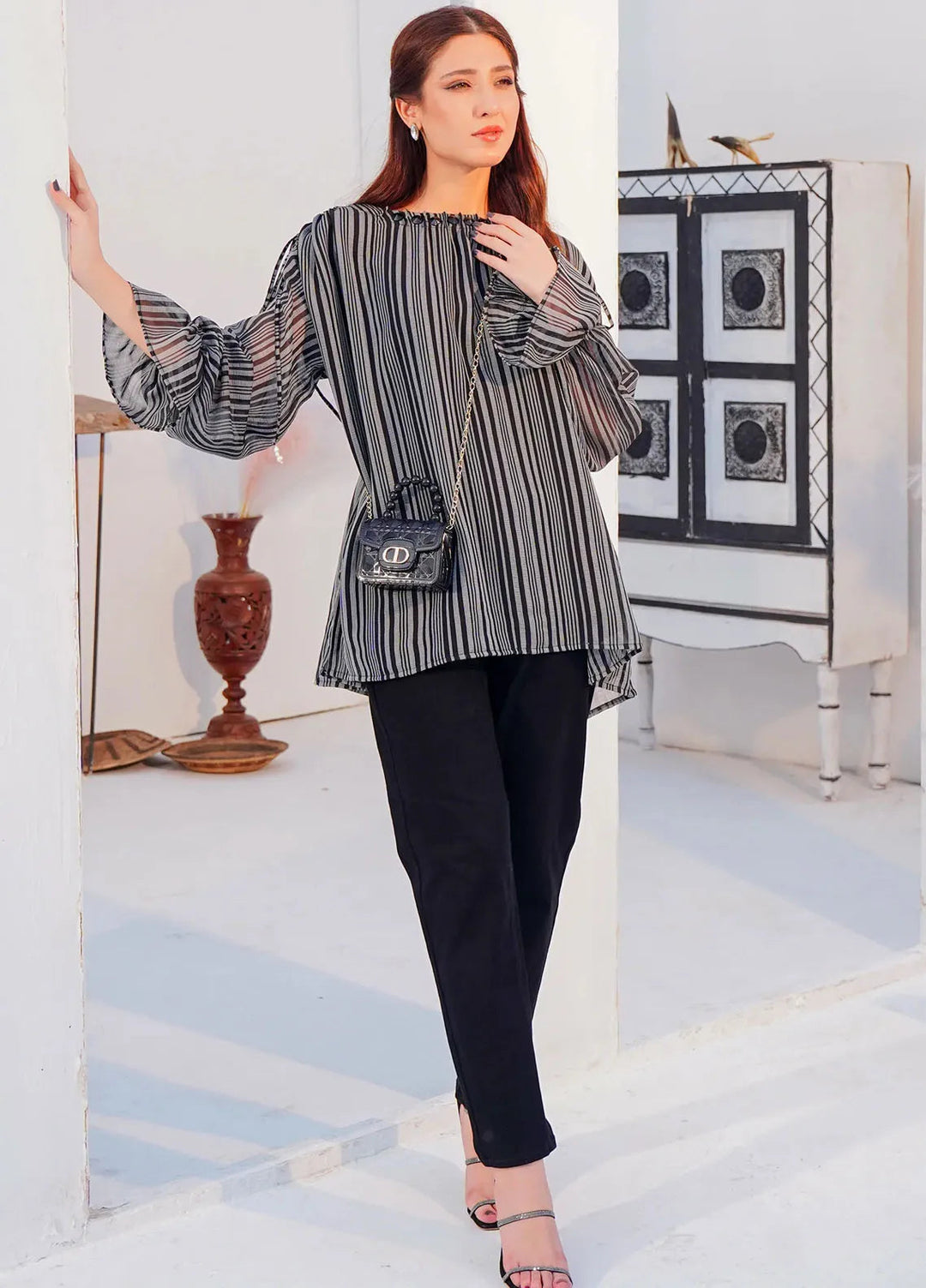 Kross Kulture Pret Casual Chiffon Kurti Relaxed refined KGL-01016