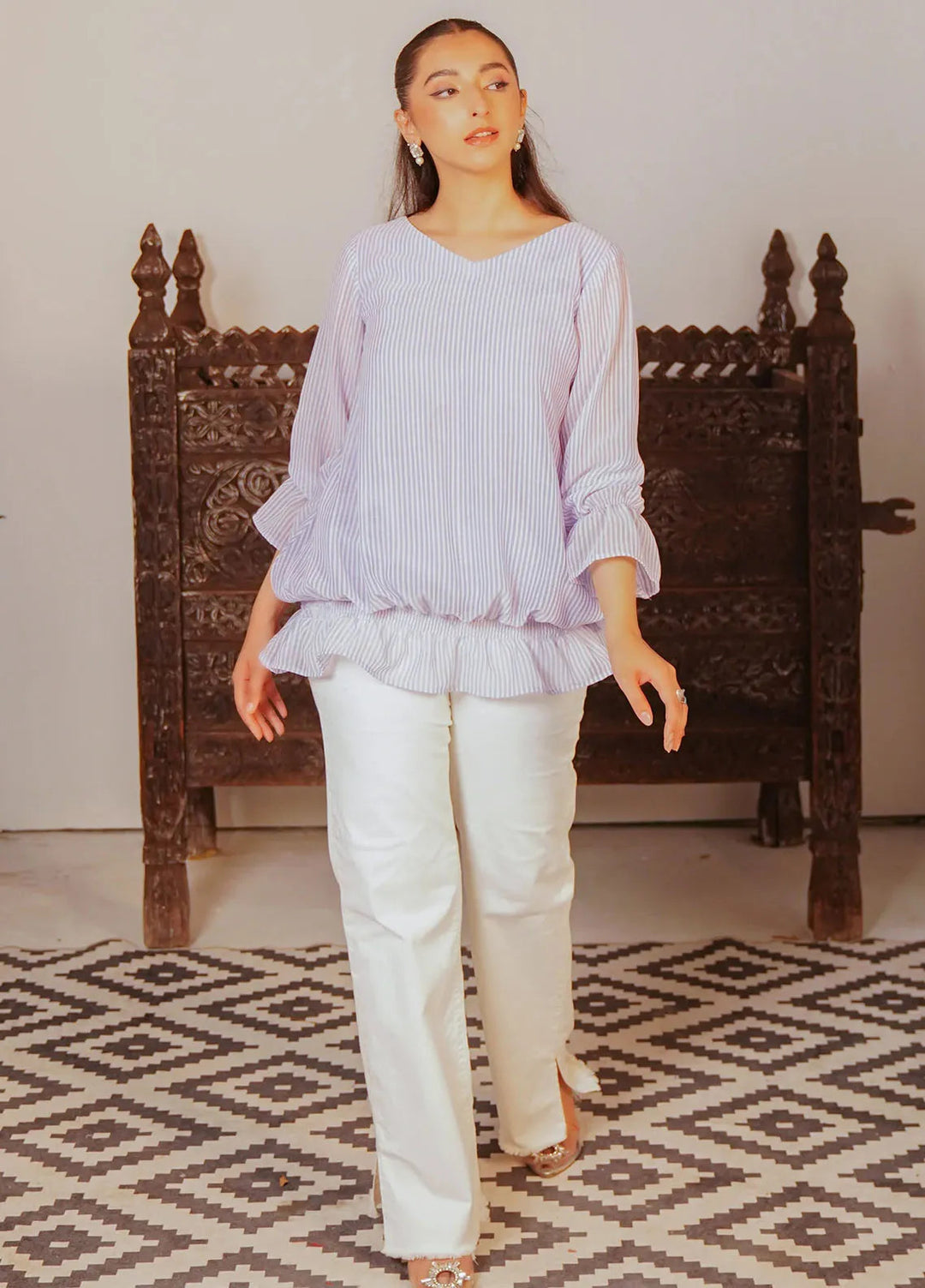 Kross Kulture Pret Casual Chiffon Kurti TrailBlazer KGL-01018