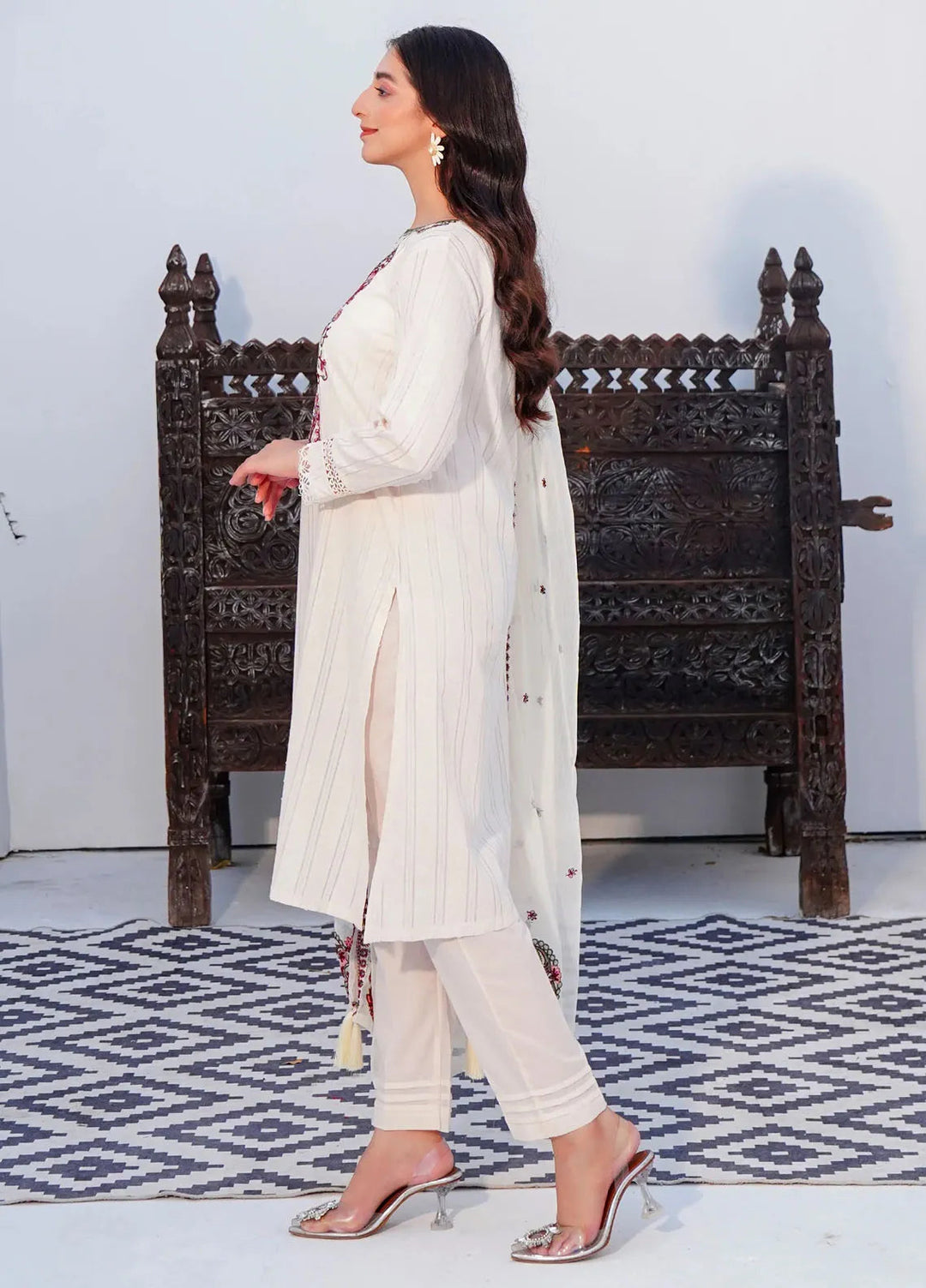 Kross Kulture Pret Casual Cotton 3 Piece Suit Rania KE-00918