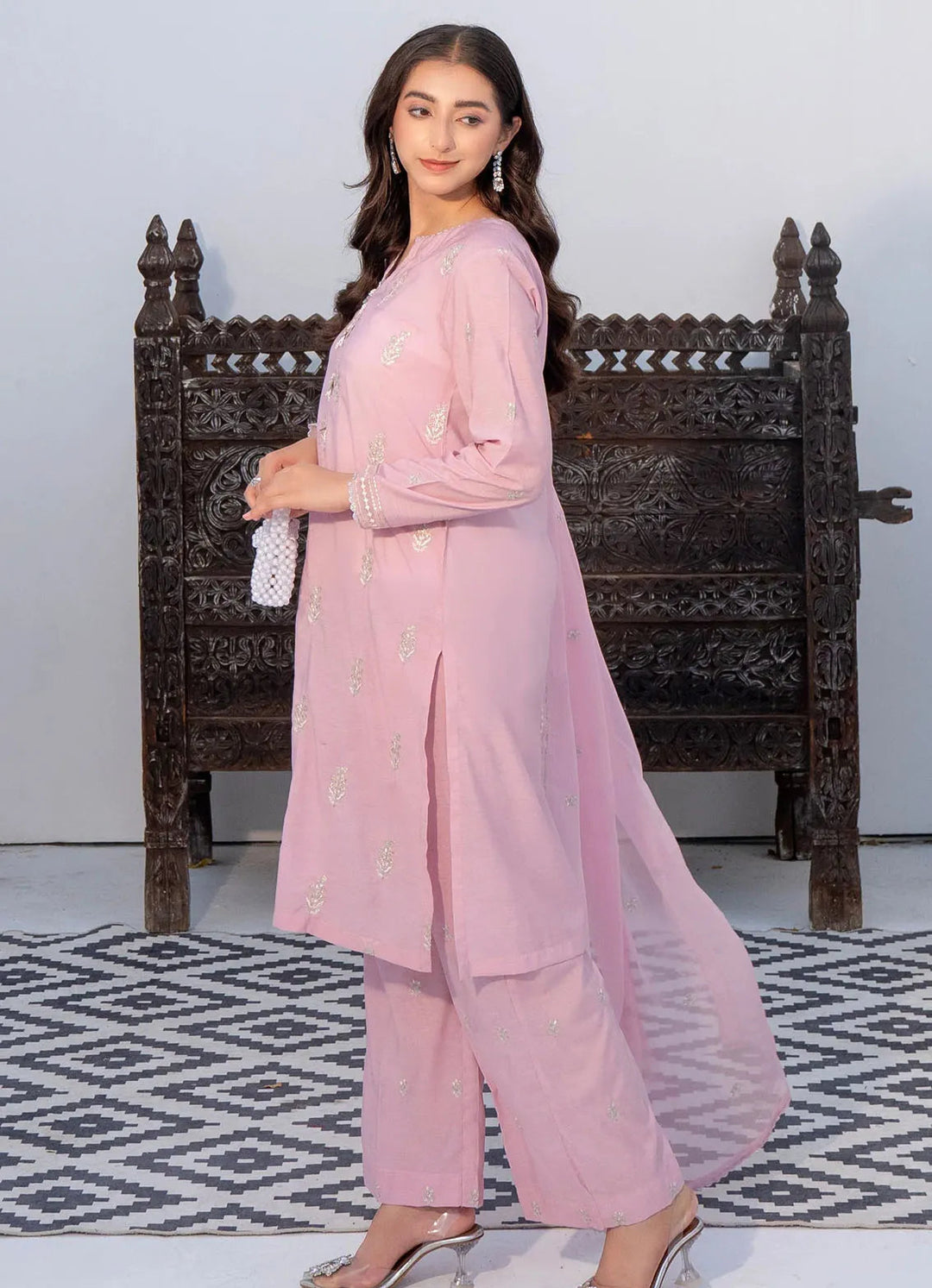 Kross Kulture Pret Casual Cotton 3 Piece Suit Roshan KLX- 00964