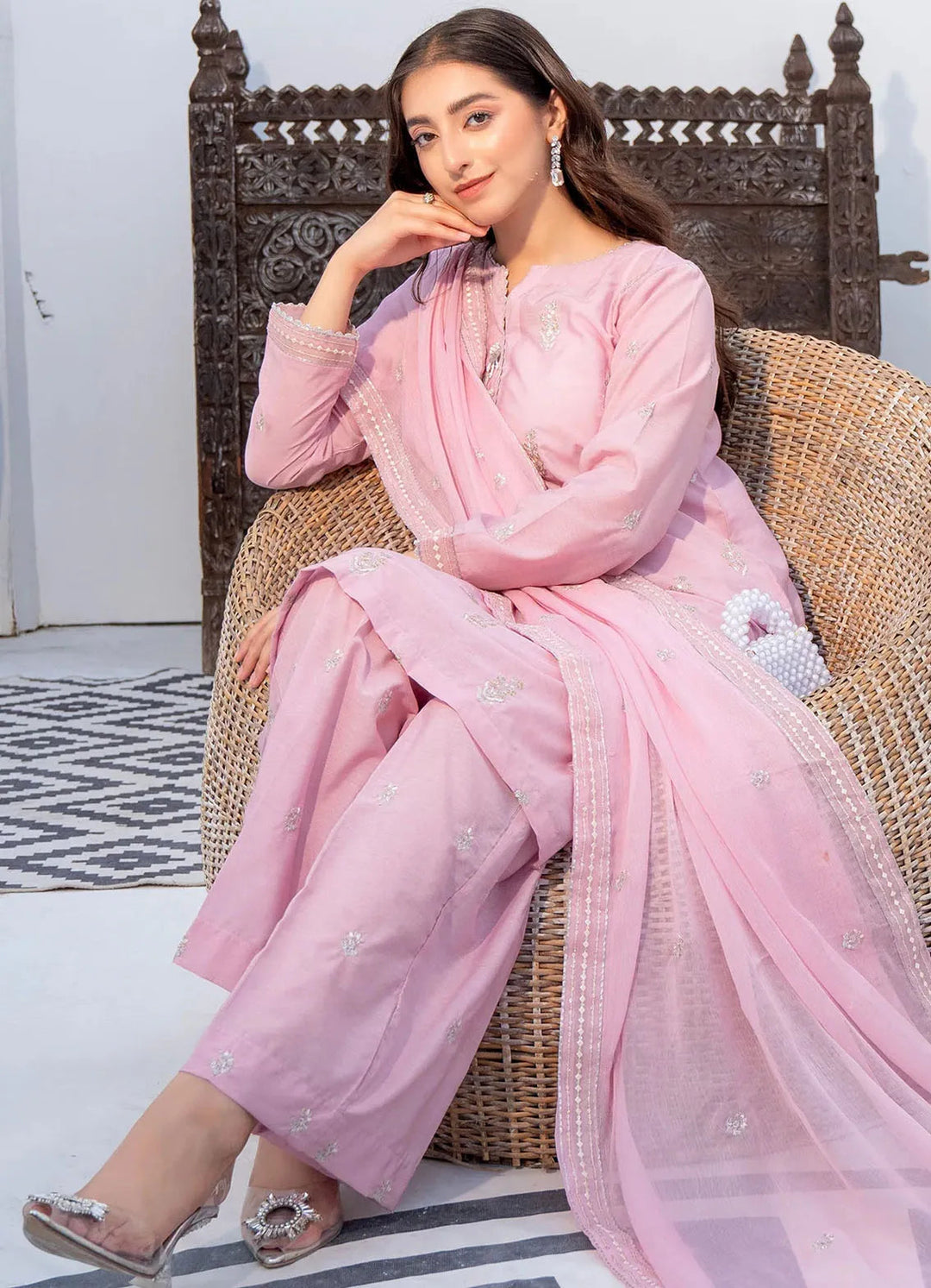 Kross Kulture Pret Casual Cotton 3 Piece Suit Roshan KLX- 00964