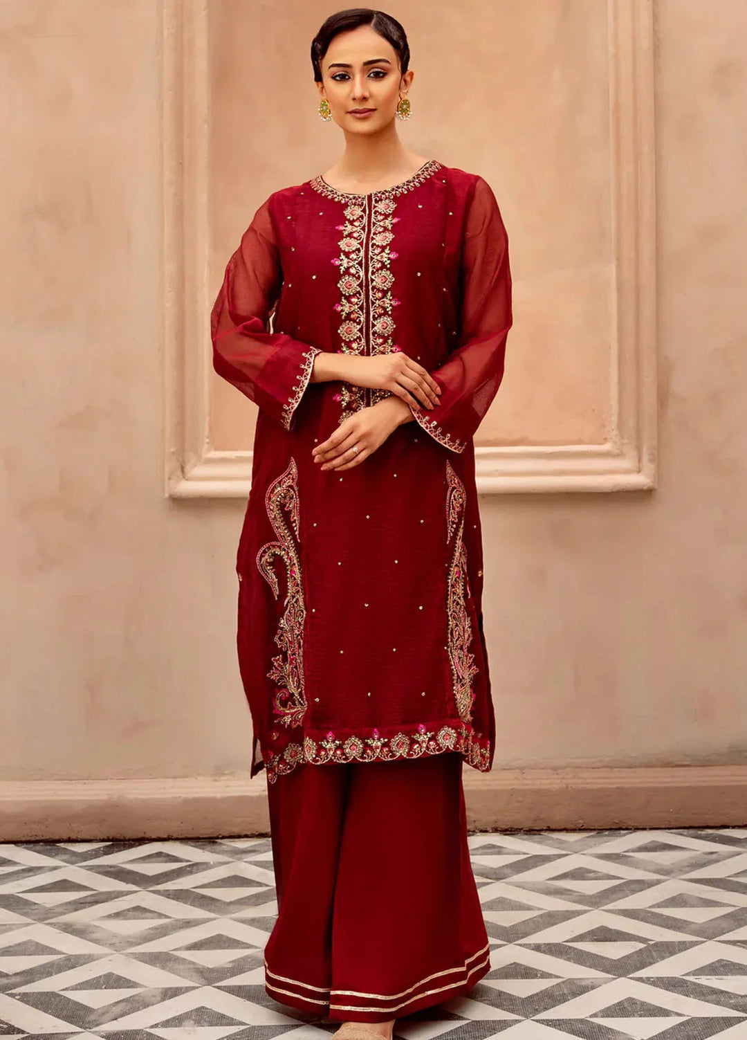 Kross Kulture Pret Casual Cotton Net 2 Piece Suit Vasl KLX-00552